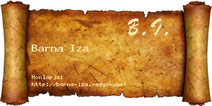 Barna Iza névjegykártya