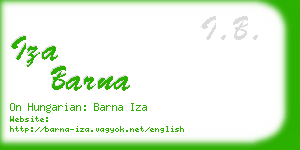 iza barna business card